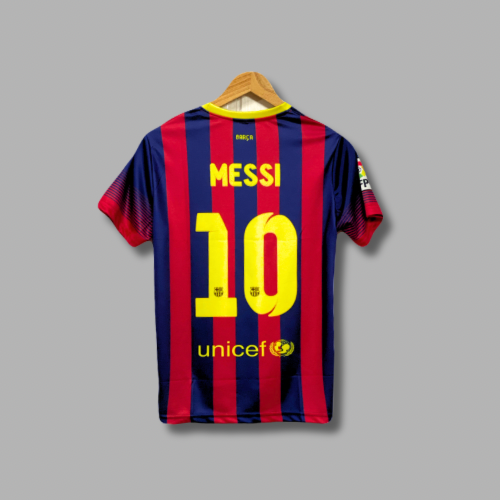 Barcelona 2013-14 Home kit Messi Half sleeve - P200 -  Jersey Kada