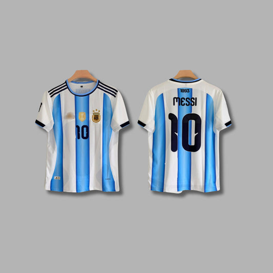 Argentina 2026 World Cup Home Kit Messi Half Sleeve Embroidery - P1220 Jersey Kada