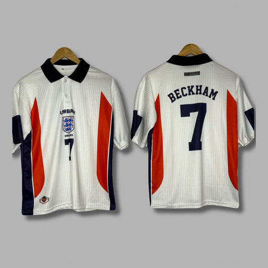 England Beckham 1998 Home Kit Five Sleeve P1102 - Jersey Kada