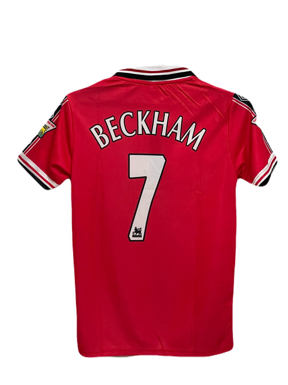 Manchester united 1998/99 Home jersey Beckham collar zip sublimation - P90 -Jersey Kada