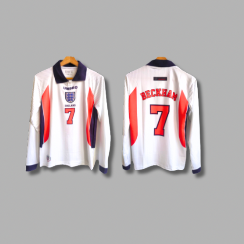 England beckham vintage jersey full sleeve collar type P33 - Jersey Kada