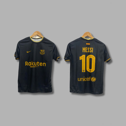 Barcelona 2020-21 Away kit Messi Half sleeve - P355  - Jersey Kada