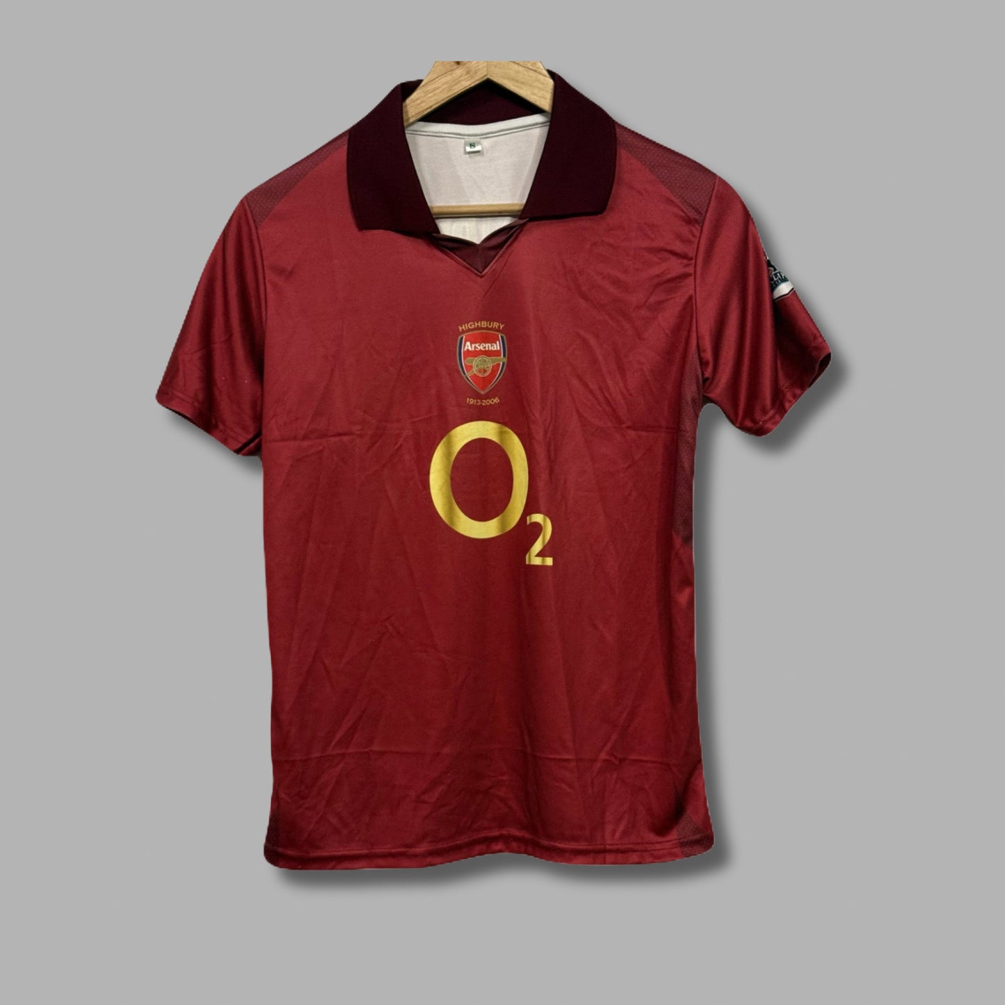 Arsenal Fc 2005-06 away kit Henry Half sleeve collar Sublimation - P845 - Jersey Kada
