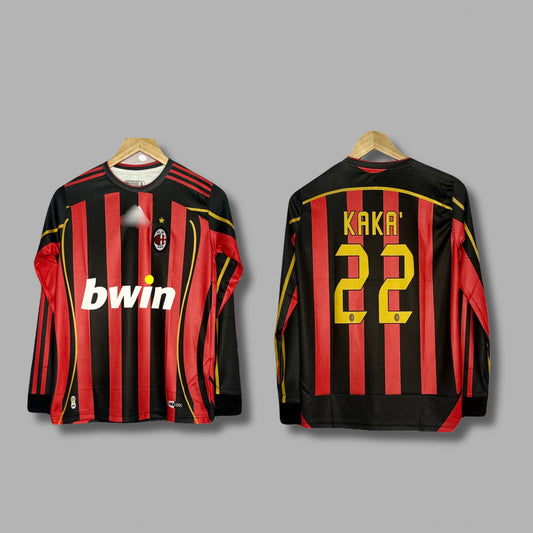 Ac milan 2006/07 home jersey kaka full sleeve Embroidery P72 - Jersey Kada