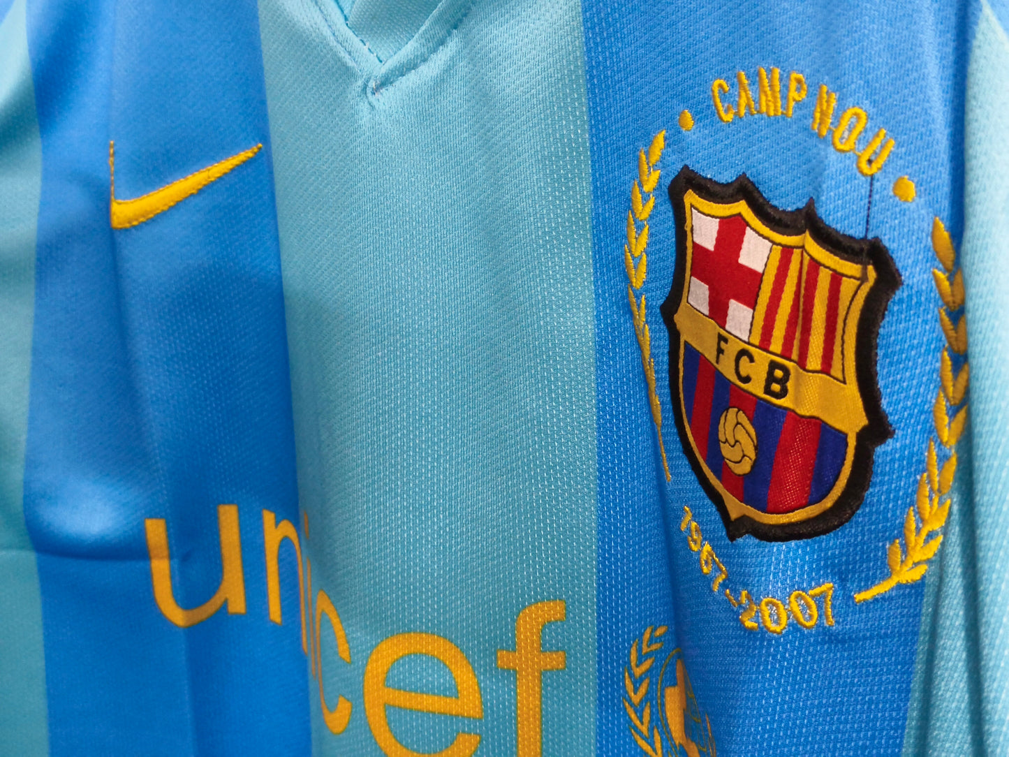 Barcelona 2007/08 Away Messi Half Sleeve Collar Embroidery P236 | Jersey Kada