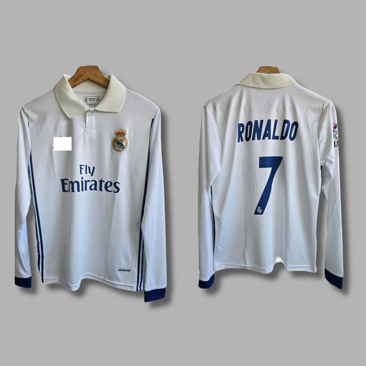 Realmadrid 2018 full sleeve collar type ronaldo  P147 - Jersey Kada