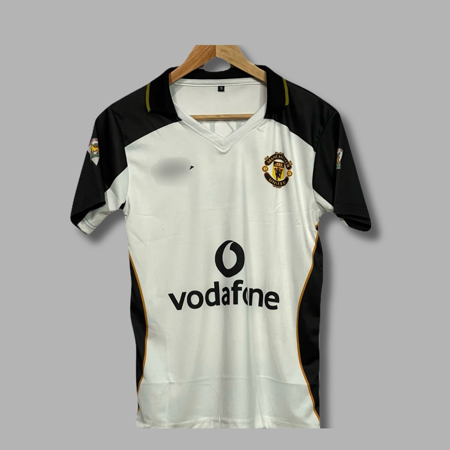 Manchester United 2001–02  away kit Beckham Halfsleeve collar Sublimation - P8 Jersey Kada