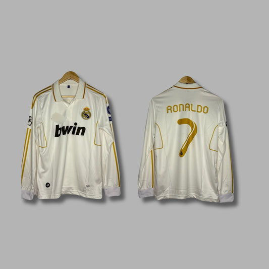 Real Madrid 2011-12 Home Kit Ronaldo Full Sleeve Collar  Embroidery | Jersey Kada