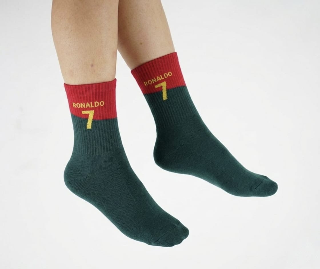 Portugal Ronaldo Red and green socks | Jersey Kada