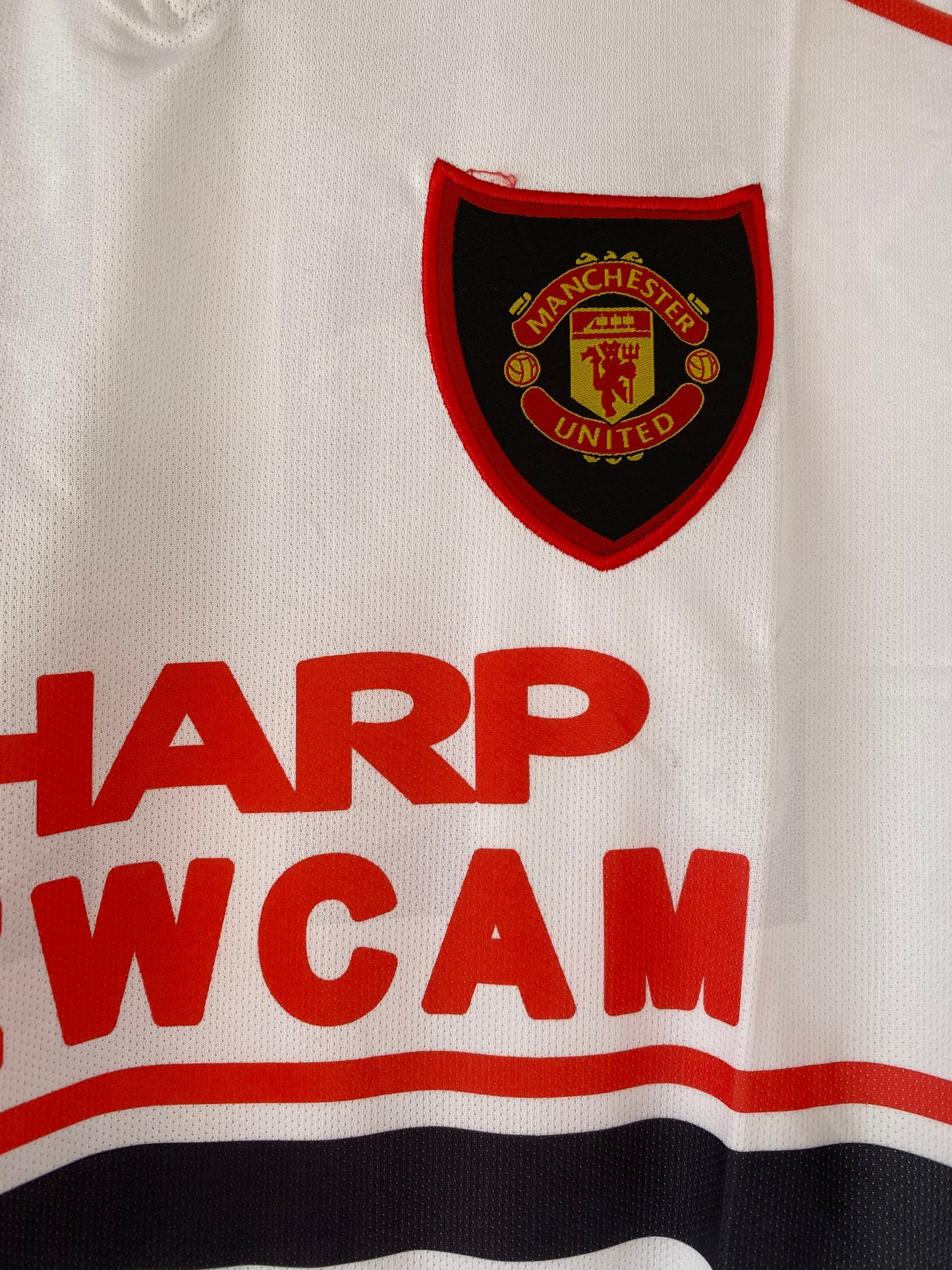 Man United 1997/99 Beckham Half sleeve Collar Embroidery-P2075 | Jersey Kada