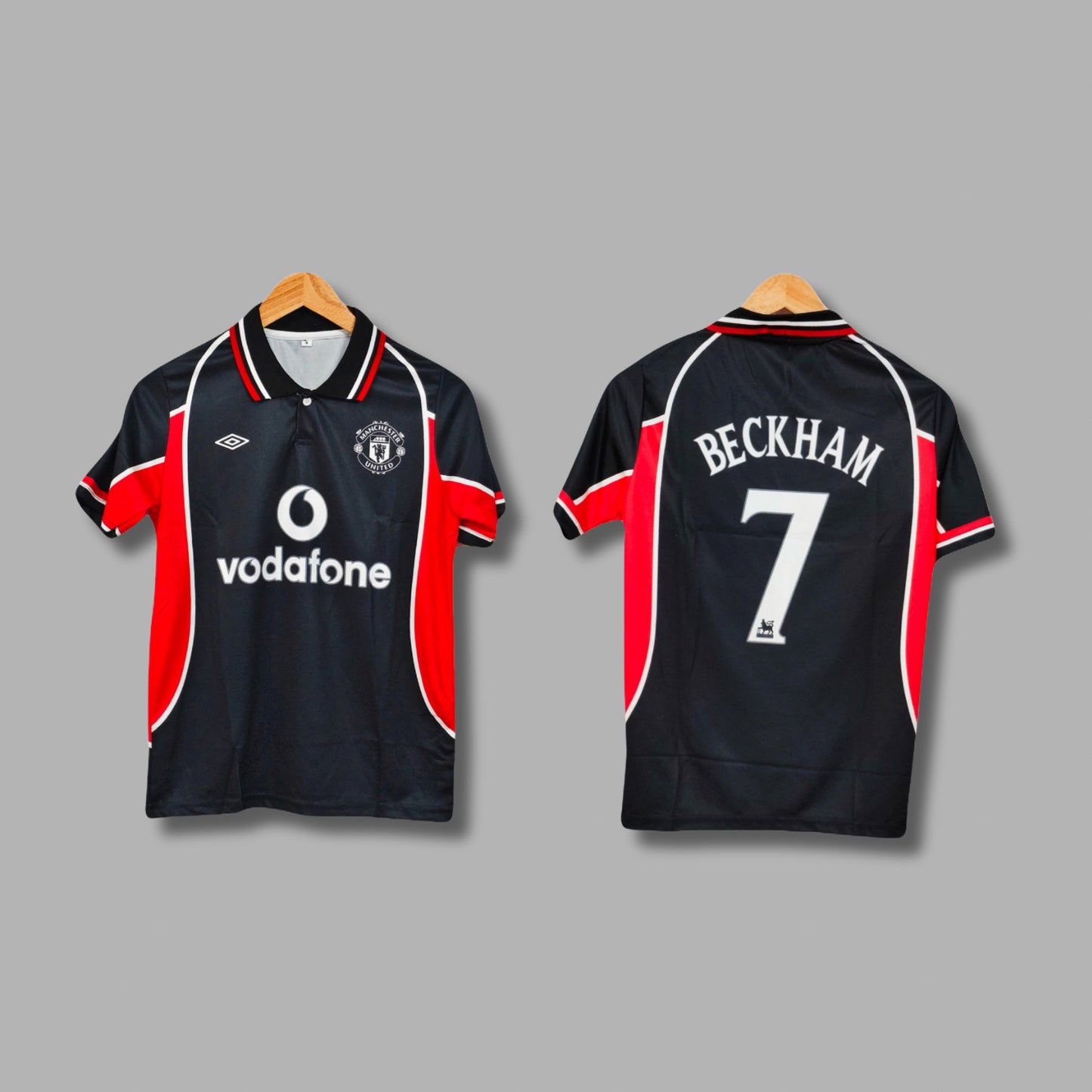 Manchester United 2000-01 Third kit Beckham Collar Halfsleeve sublimation - P308 - Jersey Kada