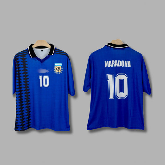 Argentina 1994 away vintage five sleeve collar type Maradona - P761 - Jersey Kada