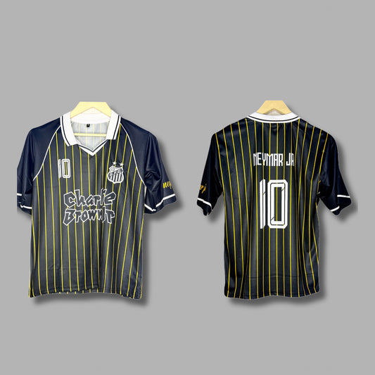 Santos Charlie Brown Black Neymar Five Sleeve - P1212 Jersey Kada
