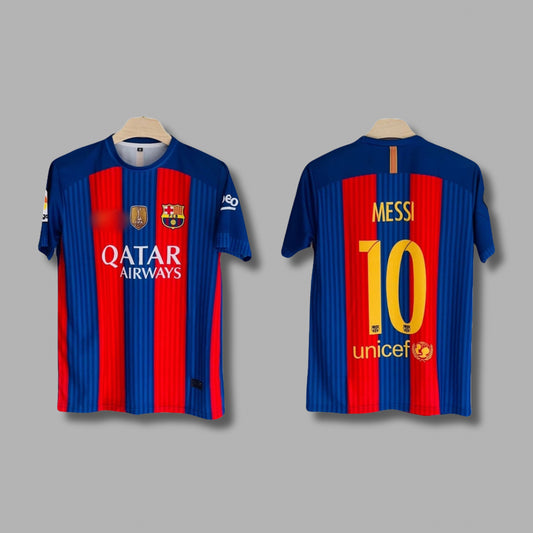 Barcelona 2016/17 Home jersey Messi Half Sleeve Sublimation-  P68 | Jersey Kada