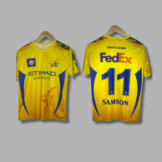 Csk 2026 Sanju Samson Kit Half Sleeve - Jersey Kada