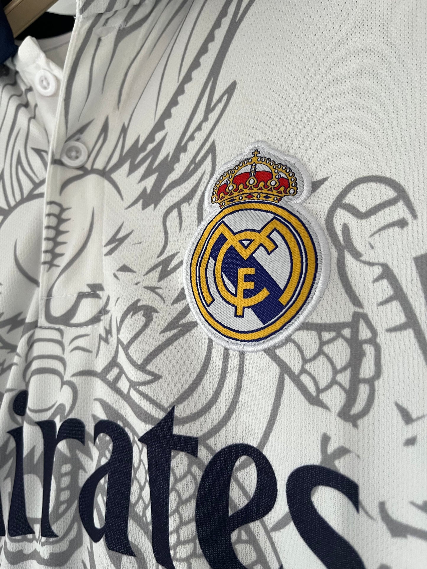 Real Madrid Dragon Edition Plane Back Half Sleeve Collar Embroidery P1848 | Jersey Kada