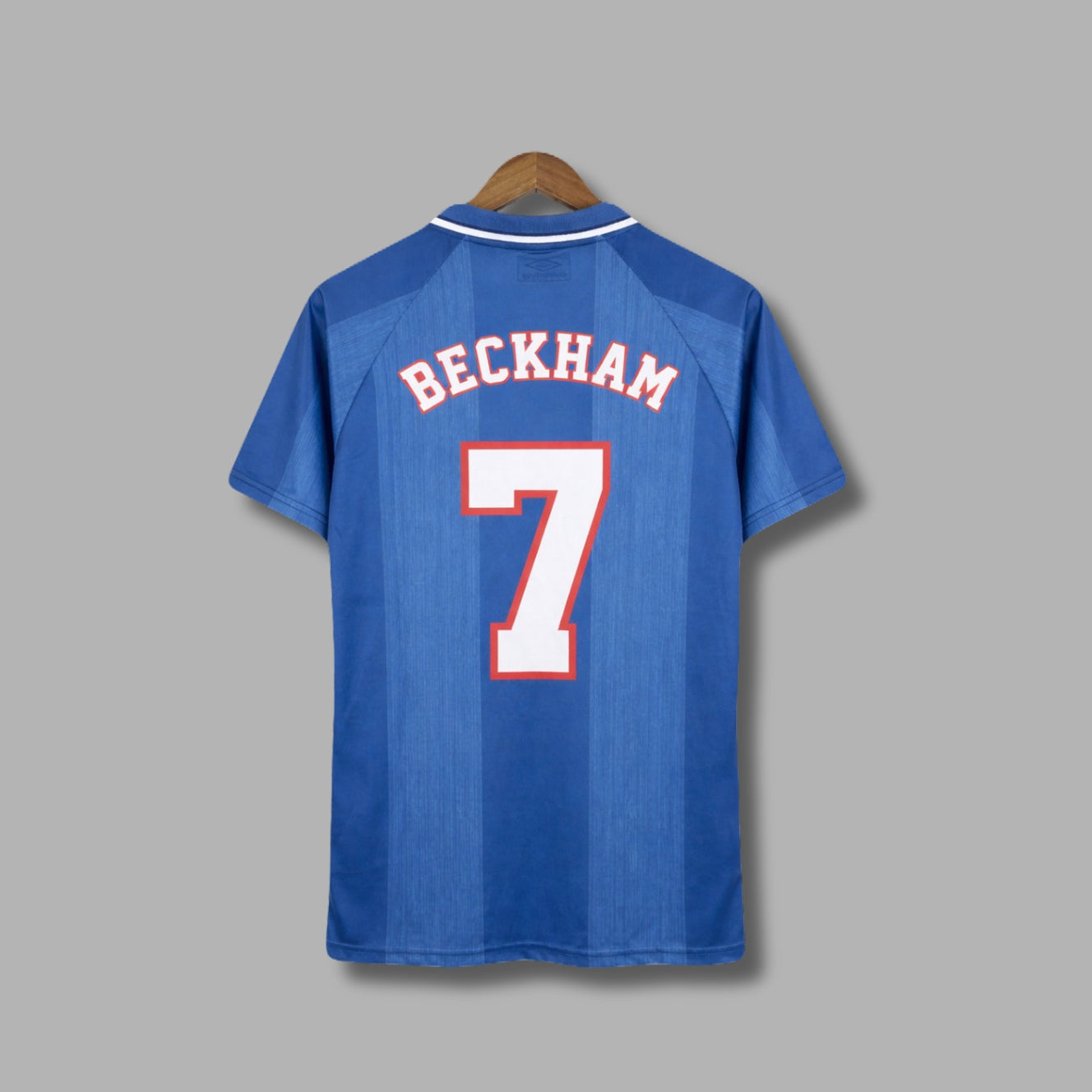 England 1996/97 Away Beckham Half Sleeve Collar Embroidery P1554 | Jersey Kada