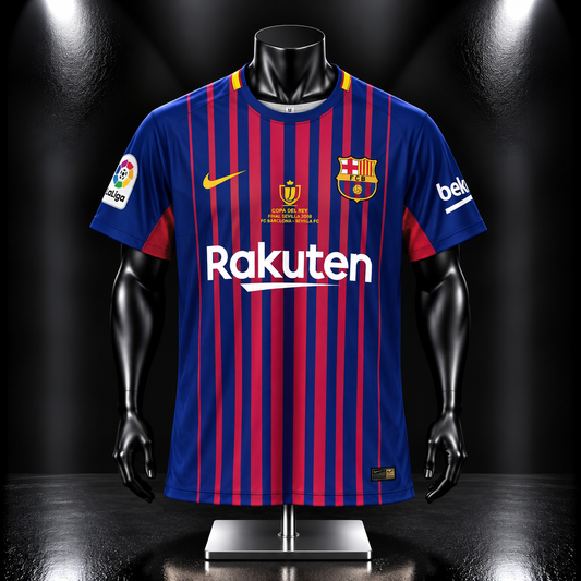 Barcelona 2018 copadelray final edition jersey messi Half sleeve  - P629