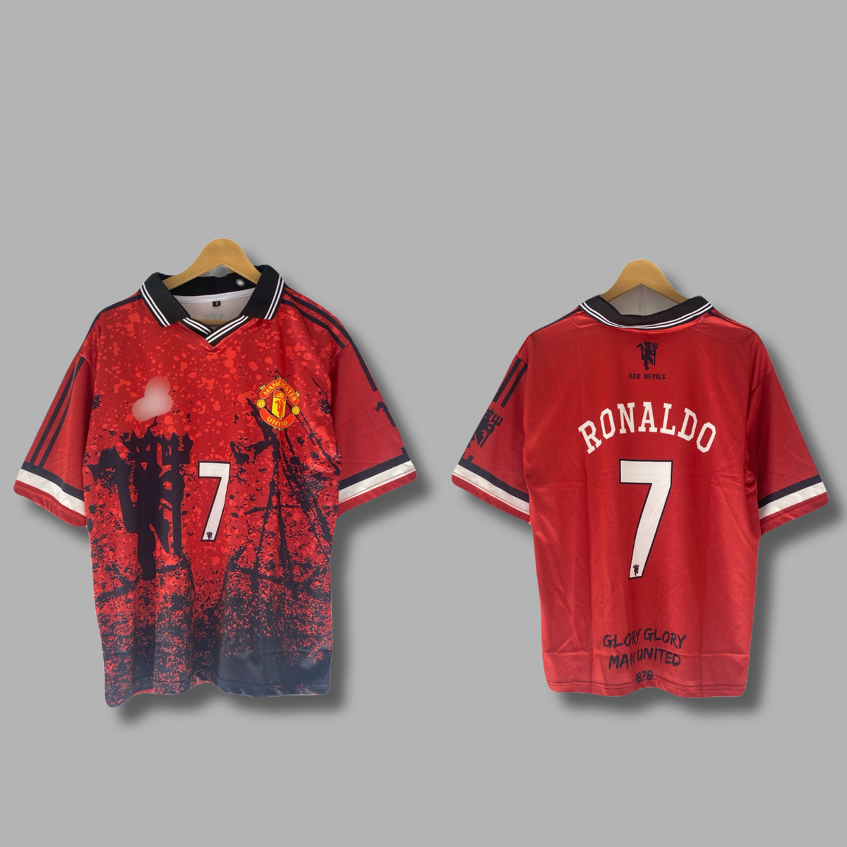Ronaldo Manchester united Five Sleeve collar Sublimation Jersey | Jersey Kada