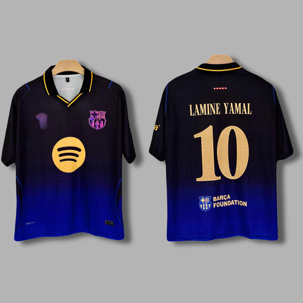 Yamal Barcelona 2026-27 Away  Five sleeve Collar Sublimation jersey - P2457 | Jersey Kada