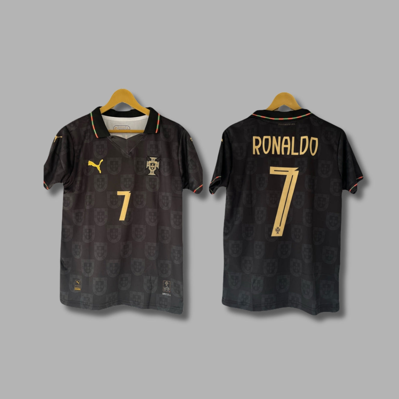 Portugal 2026 Third Kit Ronaldo Half sleeve Collar Embroidery P1350 | Jersey Kada