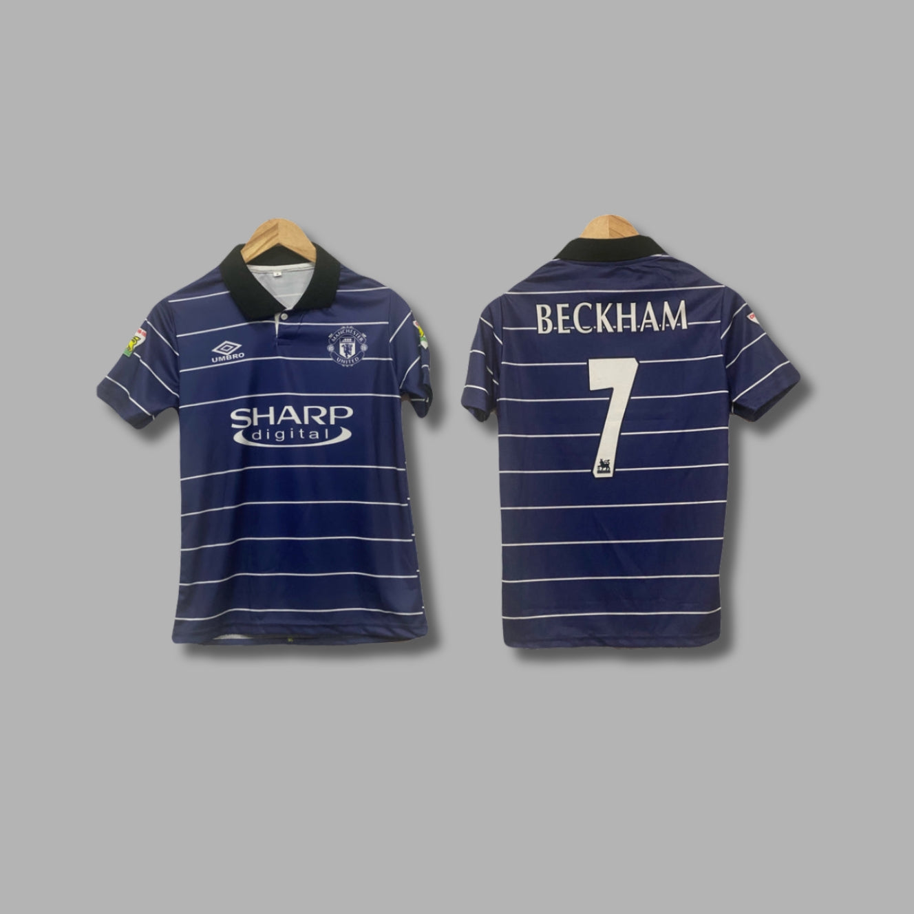 Man United 1999-00 Beckham Half sleeve collar Sublimation -P511 | Jersey Kada