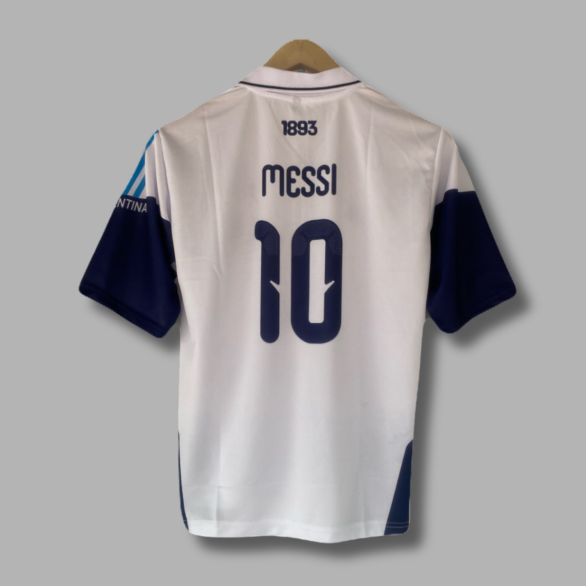 Messi Argentina zip type Five Sleeve collar  embroidery jersey - P2555 | Jersey Kada