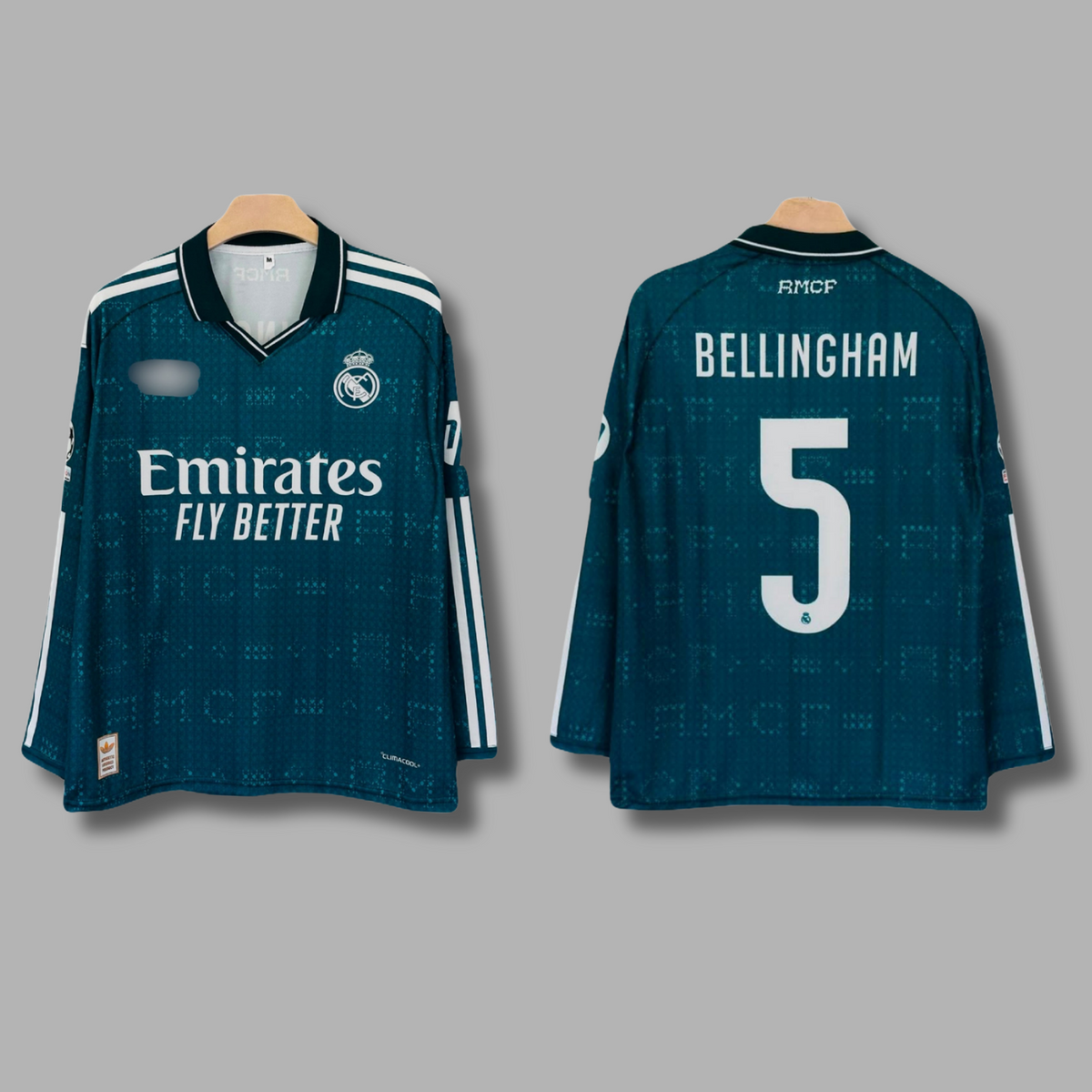 Bellingham Real Madrid 2026-27 Away kit full sleeve Collar Sublimtion - P2536 | Jersey Kada