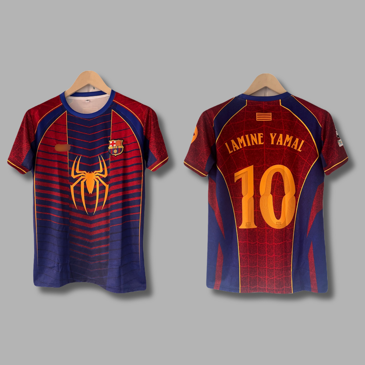 Yamal Barcelona 2026-2027 Spider Edition Kit Half Sleeve Embroidery - P2580 | Jersey Kada