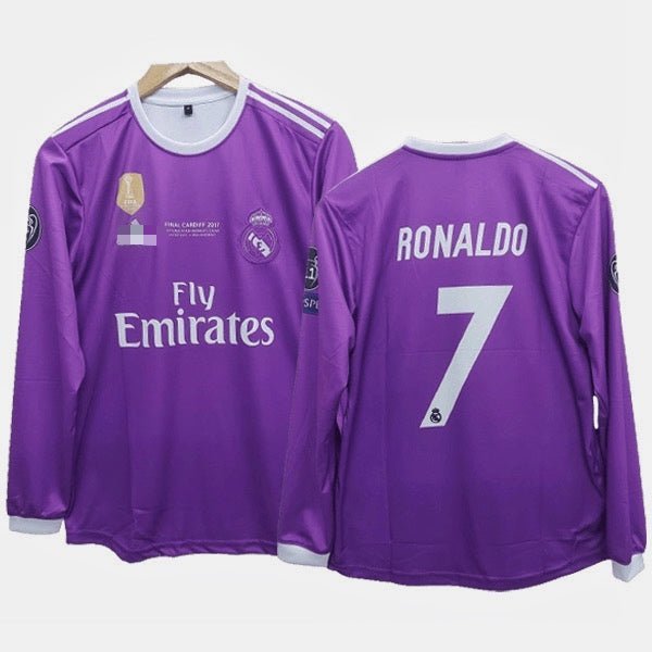 Best Retro jersey Ronaldo purple 2017 final edition Full sleeve Embroidery P668 - Jersey Kada