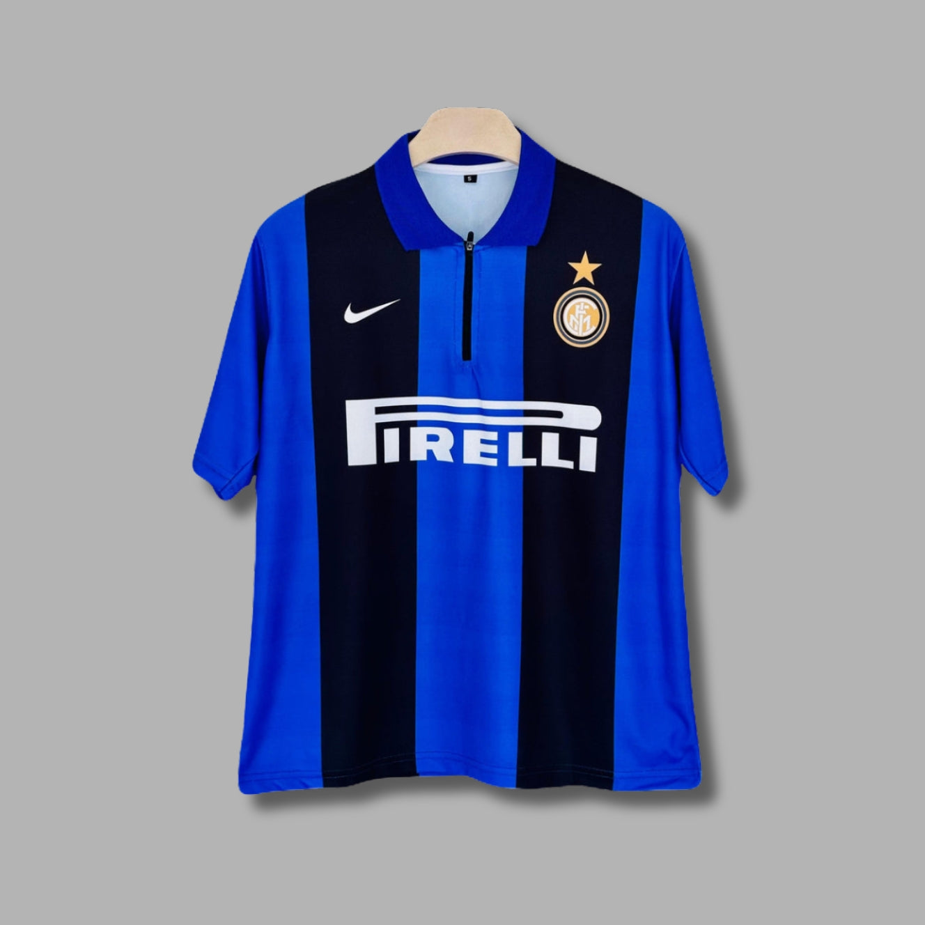 Inter Milan Home Kit Plain Five Sleeve Collar Sublimation - P1254 | Jersey Kada