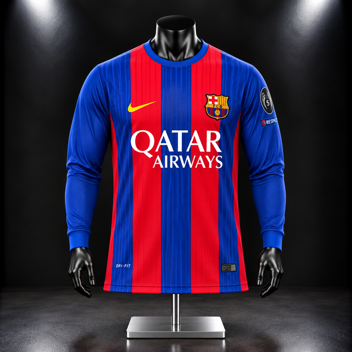 Barcelona 2016/17 leo messi full sleeve embroidery  - P635 ms retro store