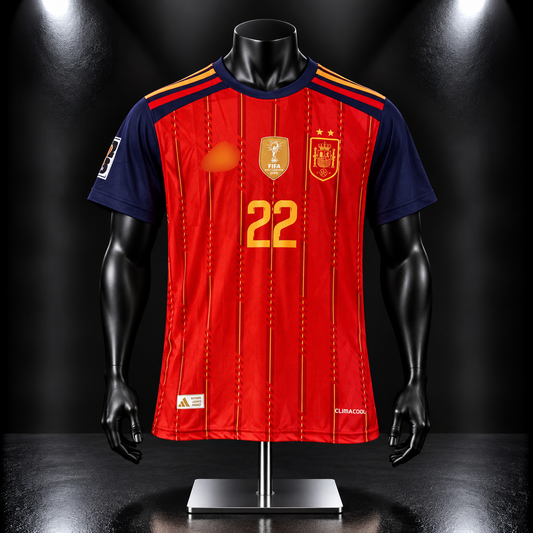 Cubarsi 2 Star Spain WorldCup Home Half Sleeve Sublimation - P2232 | Jersey Kada