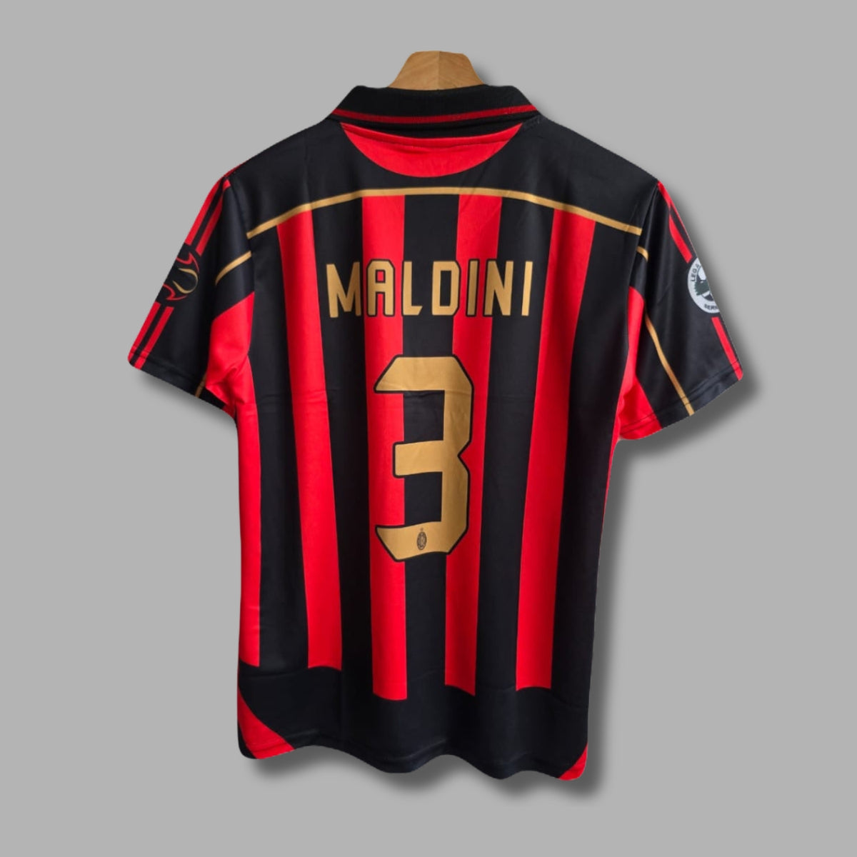 Ac Milan Maldini 2006-2007 Home kit Half Sleeve Collar Embroidery P1175| Jersey Kada