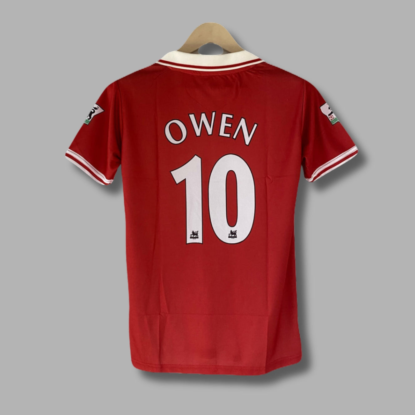 Liverpool 1996-98 M.Owen Half Sleeve Collar Embroidery- P2098 | Jersey Kada
