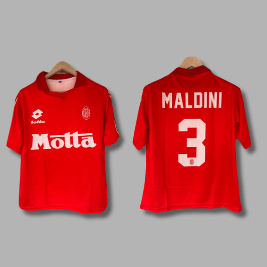 Ac Milan Maldini Retro Five Sleeve Collar Sublimation - P2116 | Jersey Kada