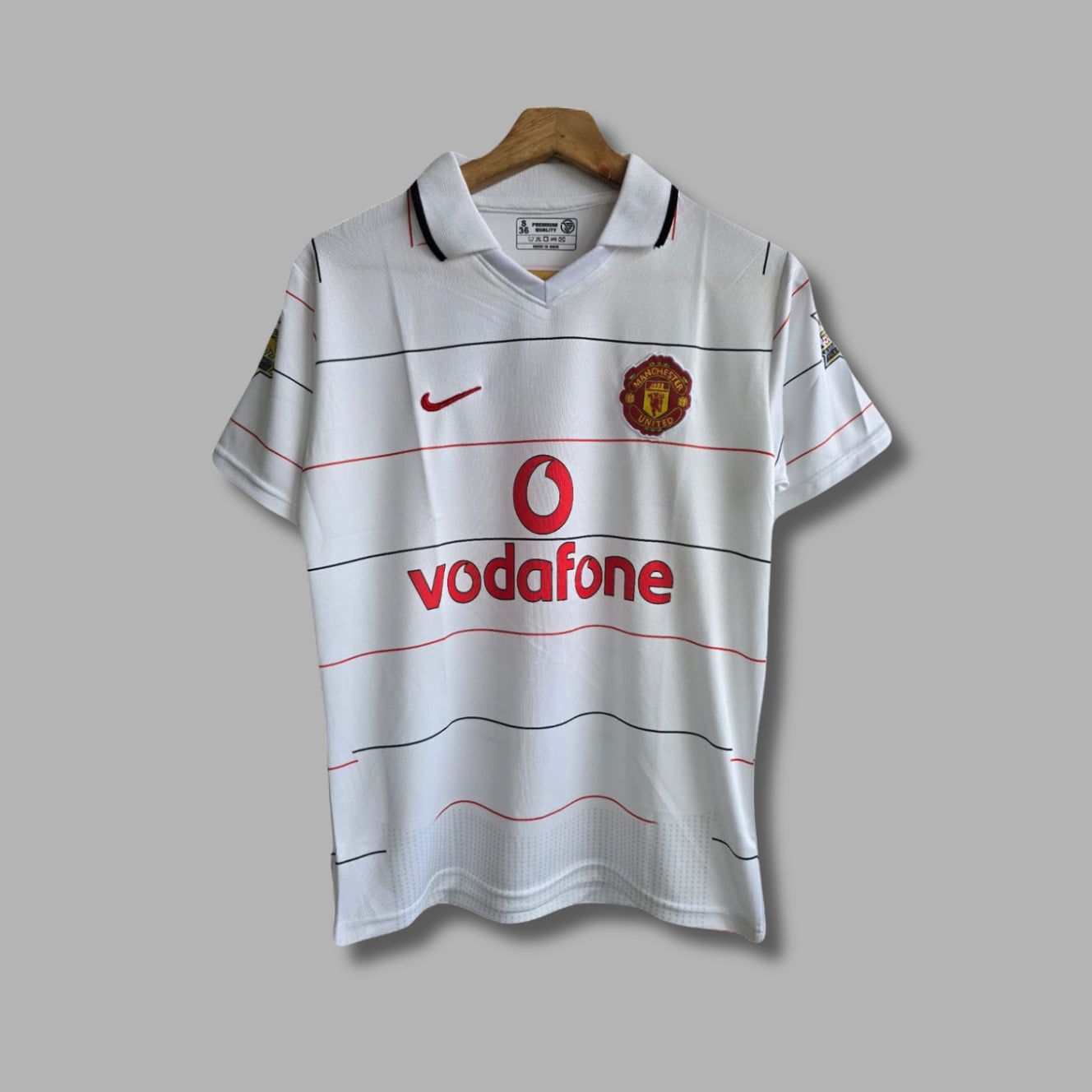 Man United 2003/05 third kit Ronaldo Half Sleeve Collar Embroidery -P233 | Jersey Kada