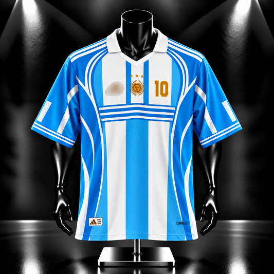 Messi Argentina Five Sleeve Collar Sublimation - P2203 | Jersey Kada