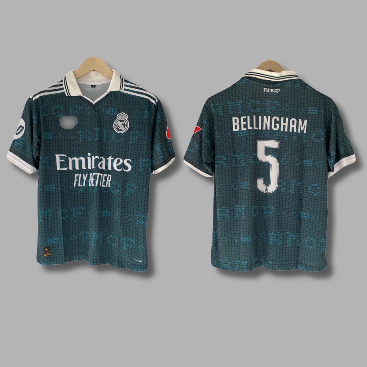 Bellingham Real Madrid Away 2026/27 Five Sleeve collar Embroidery- P2481 | Jersey Kada