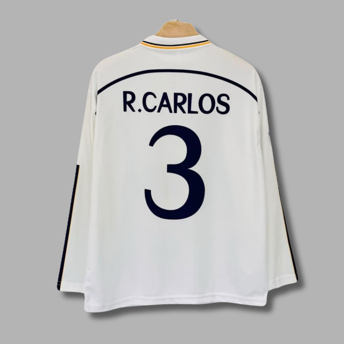 Robaerto Carlos Real Madrid 2026-27 home kit full sleeve Collar Sublimtion - P2693 | Jersey Kada