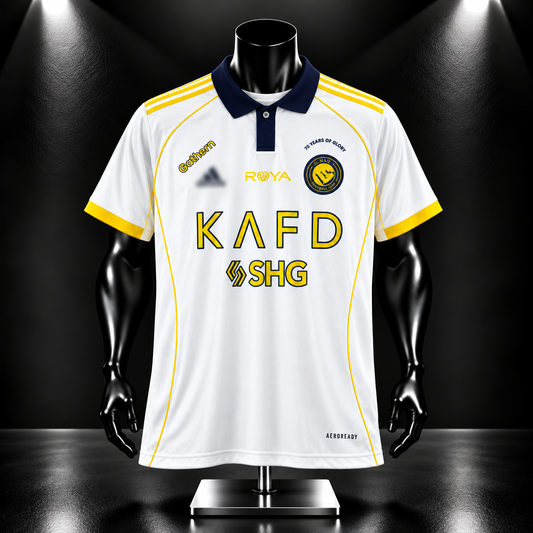Al Nassr 2025-26 Third Kit Ronaldo Half Sleeve Collar Sublimation - P466 | Jersey Kada