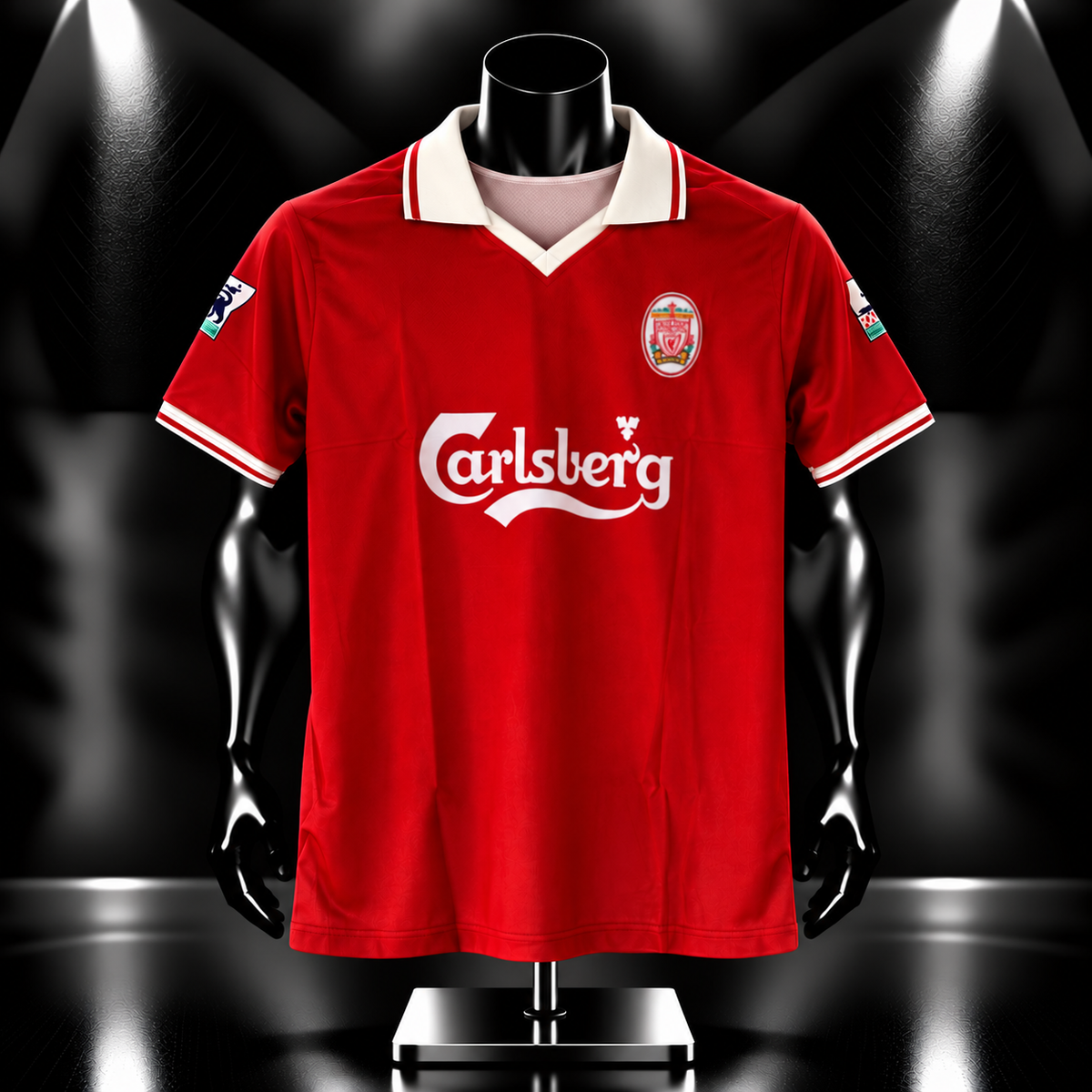 Liverpool 1996-98 M.Owen Half Sleeve Collar Embroidery- P2098 | Jersey Kada