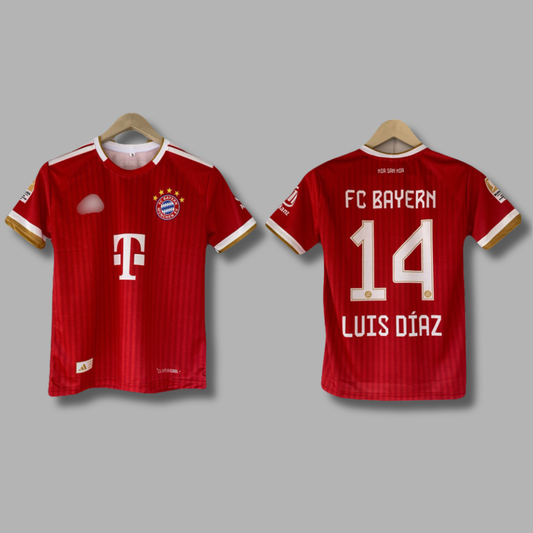 Luis Diaz Bayern Munich 2026/27 Home Kit Half Sleeve Sublimation -P2156 | Jersey Kada