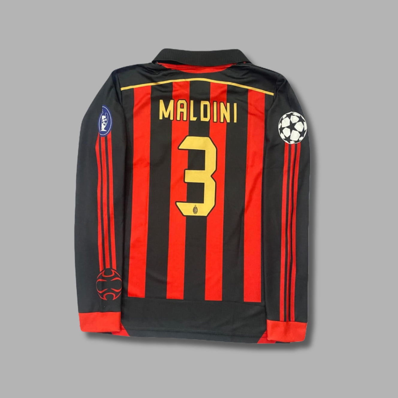 Ac milan 2006/07 home kit Maldini collar full sleeve Embroidery P420 -Jersey Kada