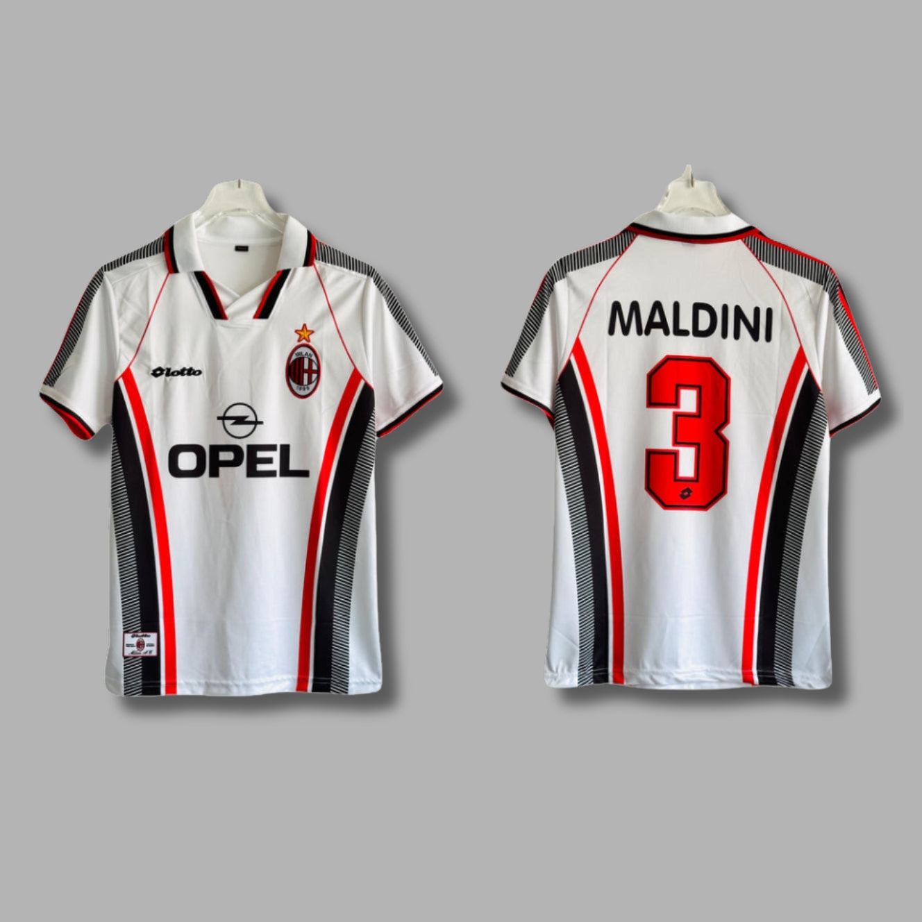 Ac Milan 2004 Maldini Away Half Sleeve Collar Embroidery P1776| Jersey Kada