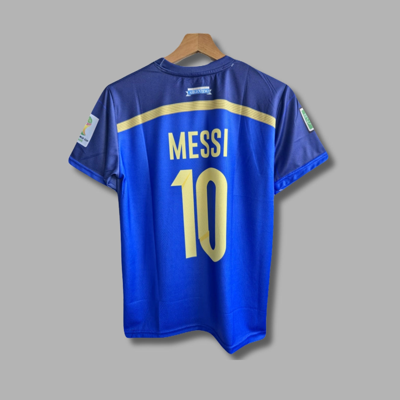 Argentina 2014 Away Messi Half Sleeve Embroidery -P129 | Jersey Kada