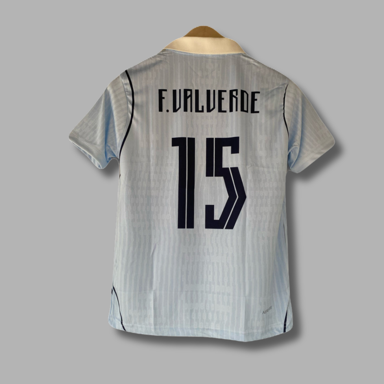 Valverde Uruguay Worldcup Collar Half Sleeve Embroidery- P2146 | Jersey Kada