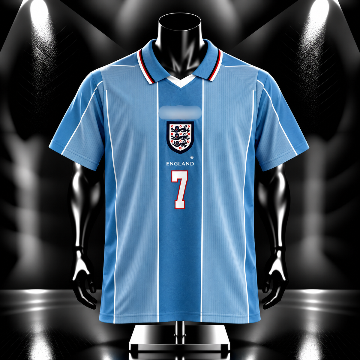 Beckham England 1996/97 Away kit Half Sleeve Embroidery - P2575 | Jersey Kada
