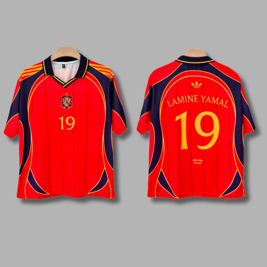 Lamine Yamal Spain Five Sleeve Collar Sublimation- P2361 | Jersey Kada