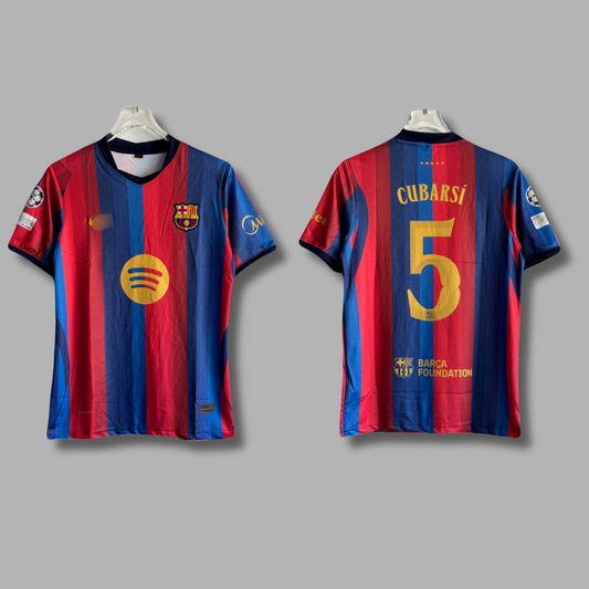 Cubarsi Barcelona home kit 2026/27 Half sleeve embroidery jersey - P2476 | Jersey Kada